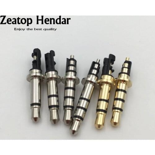 100Pcs 3.5mm 2 3 4 Pole Audio Jack DIY Connector 3.5mm Audio Plug Stereo Headset Dual Track Headphone 6mm