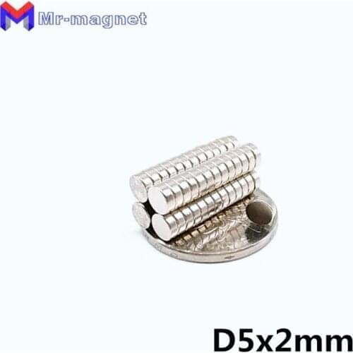 1000pcs Dia 5mmx2mm 5x2 D5*2 D5*2mm 5x2mm 5*2 neodymium NdFeB rare earth permanent cylinder magnet for DIY