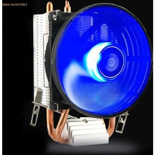2 Heatpipe Aluminium PC CPU Cooler Cooling Fan for intel 775/1155/1151 754/AM2 Dropshipping