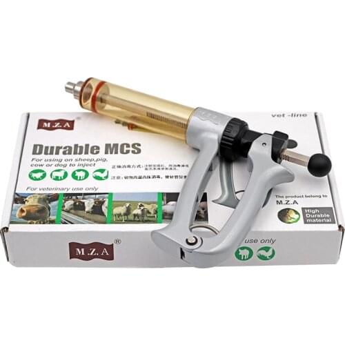 25/50 ML Semi-Automatic Vaccine Adjustable Continuous Syringe Veterinary Chicken Sheep Horse Special New Products