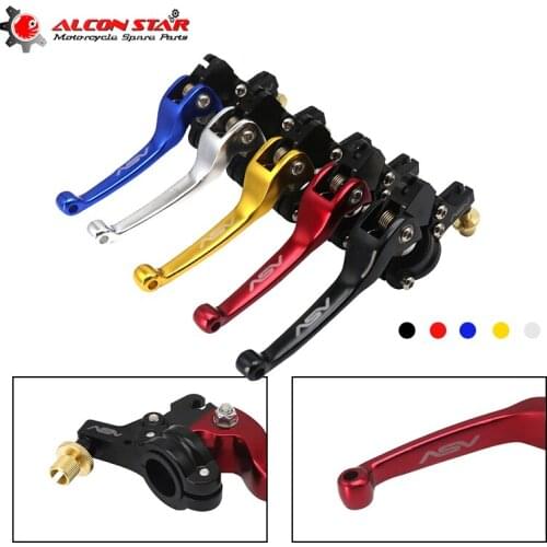 ALconstar- Universal Alloy Left Handle Clutch Perch Lever 7/8" Bar Motorcycle Dirt Bike For Suzuki Honda CRF150R Dirt Pit Bike