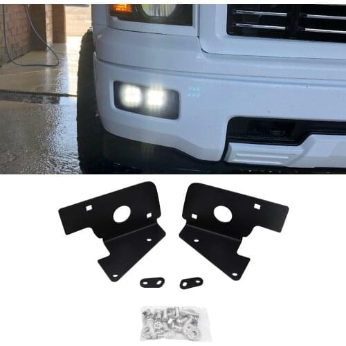 Bumper Hidden LED Fog Light Mounting Bracket Kit For 2007-2013 Chevy Silverado 1500 and 2007-2010 Chevrolet Silverado 2500 3500