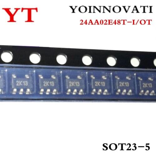 50pcs/lot 24AA02E48T-I/OT 24AA02E48T 2KBIT 400KHZ SOT23-5 IC best quality