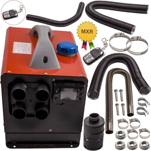 Fast Shipping 12V 5000W LCD Remote Air Diesel Heater 5KW for Bus Truck Motor-Homes 4-Hole Red