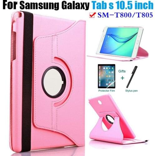 Tab S 10.5 Case 360 Degree Rotating Folio PU Leather Case Flip Cover For Samsung Galaxy Tab S SM-T800 sm-T805 10.5"Tablet Case