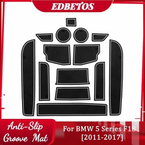 For BMW 5 Series 520 530 540 520d 525d 540d G31 M5 M Car Door Groove Mat Latex Non-Slip Mats Interior Cup Pad Car Styling