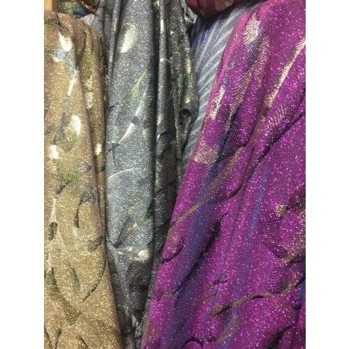 50*140 cm Metallic Lurex type 2 tone Knitted Jersey fabric Material