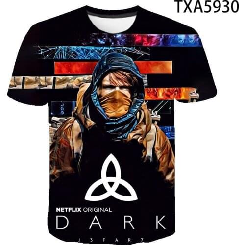 New Summer 3D T shirt Dark Netflix Men Women Children Casual Fashion Streetwear Boy Girl Kids Printed T-shirt Cool Tops Tee