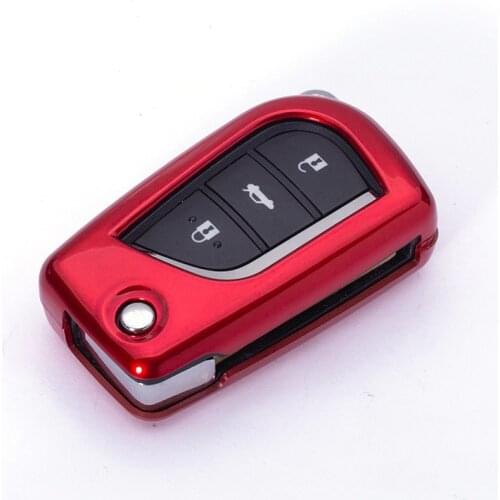 Colorful ABS Car Remote Key Case Shell Cover For Toyota Auris Corolla Avensis Verso Yaris Aygo Scion TC IM 2015 2016 Accessories