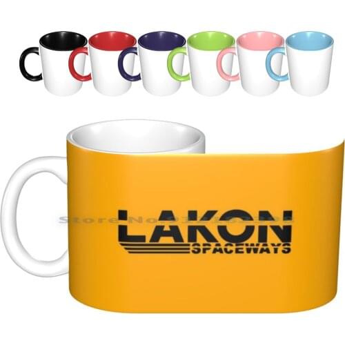 Lakon Spaceways-Elite Dangerous Ceramic Mugs Coffee Cups Milk Tea Mug Logo Elite Dangerous Elite Dangerous Lakon Space Orange