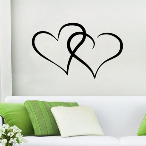 Fashionable Heart Wall Sticker Home Decor Living Room Bedroom Wall Decals Vinyl Art Murals Wallpaper Poster Decoration