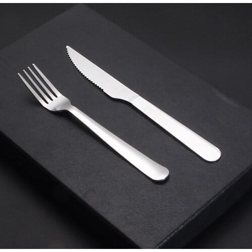 2PCS Stainless Steel Steak knife and fork Set Western Tableware Creative Long Handle Fruit Pasta Salad Fork Kitchen Tools