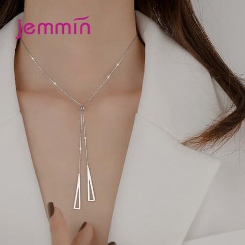 New Arrival 925 Sterling Silver Fashion Statement Chain Necklace For Women Girls Streetwear Wholesale