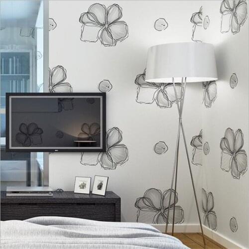 Beibehang Modern fresh garden flowers wallpaper non-woven bedroom living room wall wedding room girls room wall paper