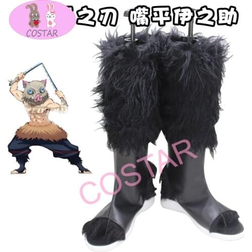 COSTAR Anime Demo Slayer Hashibira Inosuke Cosplay Shoes For Men Women Halloween Party