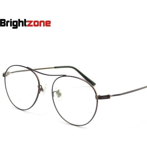 Brightzone Aviattor Pilot Full Rim 100% Pure Titanium Super Light Myopia Hyperopia Astigmatism Comfort Prescription Eye Glasses