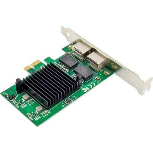 PCI-E X1 Gigabit Ethernet Electrical Port Network Card 1000M PCIe Dual Electrical Port RJ45 Network Card 82575EB