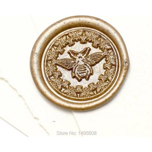 Bumble Bee wax sealing, Bee Wreath Wax Seal Stamp /gift Wax Stamp, invitation seal,stamp decoration ,envelops stamp
