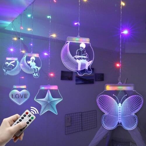 Birthday Party Atmosphere ChristmasTree Elk Ornaments Layout Decoration Hanging Lamp Room Bedroom Creative Small ​Pendant