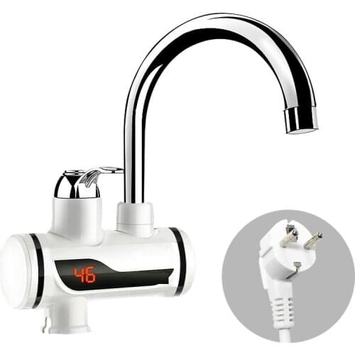 HA-Life Rotatable Instant Electric Water Heater Temperature Display Water Heating Kitchen Hot 3000W Water Heater EU Plug