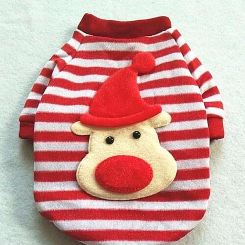 Christmas Dog Clothes Winter Coat Santa Costume Warm Soft Pet Dog Christmas Clothes Vest Cute Puppy Outfit For Dog XS-XL