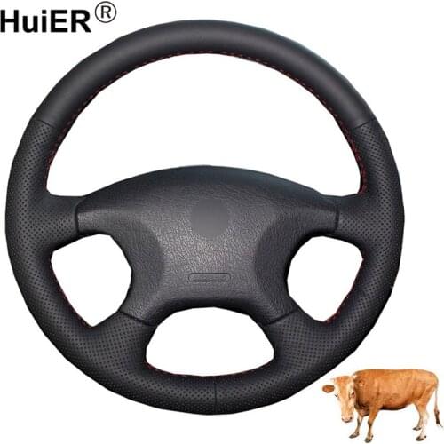 Hand Sewing Car Steering Wheel Cover Volant Top Cow Leather Funda Volante For Citroen Elysee c-elysee For Citroen Xsara Picasso