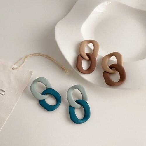 Earrings For Women 2021 Trend Hanging Minimalist Jewelry Girls Vintage Boho Geometric Large Acrylic Statement earrings Gift