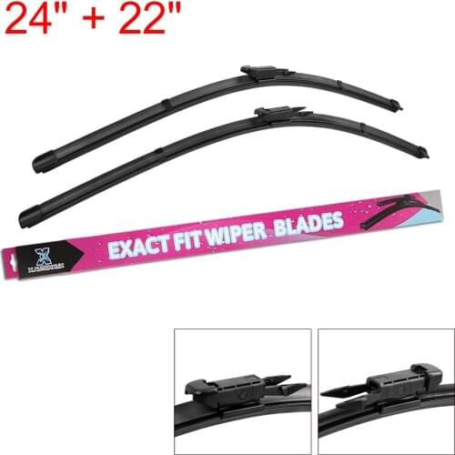 X AUTOHAUX 24" 22" Exact Fit Front Windshield Wiper Blade for 04-09 Volvo S60 04-06 S80 04-07 V70 XC70 04-17 XC90