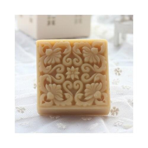 Pattern Silicone Craft Silicone Soaps Mould Mold Mousse Mold Handmade Soap Making Mould DIY Candle Resin Square European Flower