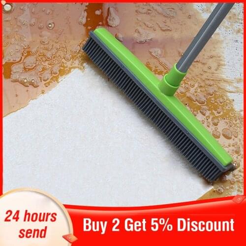 TPR Magic Broom Hand Push Sweeper Floor Wiper Non-sticky Rubber Broom Squeegee for Floor Cleaning Silicone Broom Floor Squeegee