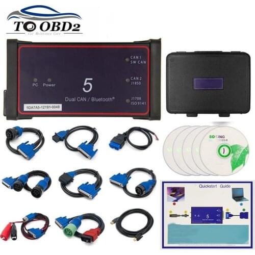 USB/Bluetooth Dpa5 Dearborn Protocol Adapter 5 Heavy Duty Truck Scanner CNH DPA 5 Works For Multi-brands Support Multi-language