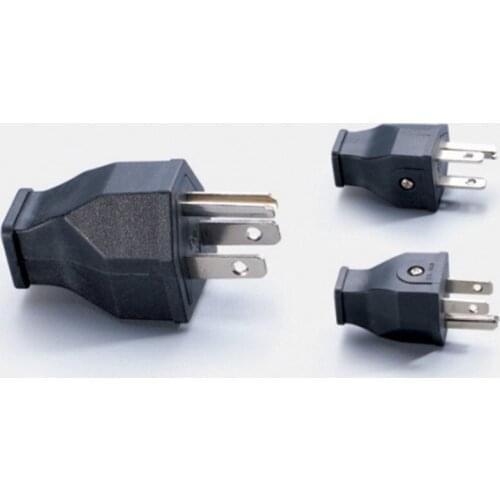 10 x AC 125V 15A 3 Pin Male Power Cord Connector Black Japan US Plug Cable Connector