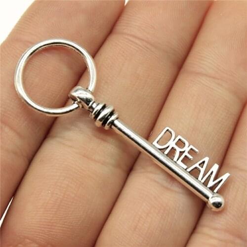 10pcs 51mm 2 Colors Antique Bronze Dream Key Pendant Key Pendant Charm Key Pendants For Jewelry Making