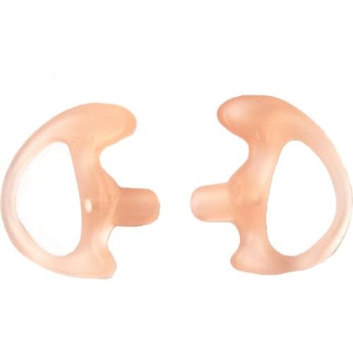 100pcs (50Pairs) Two Way Radio Silicone Earmold Beige Earbud For Kenwood Baofeng Acoustic Tube Earpiece Headset