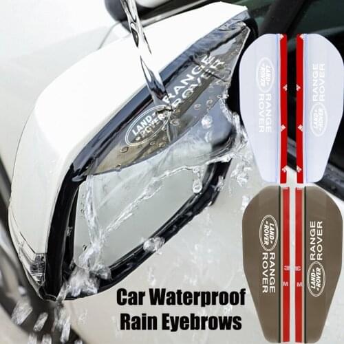 2Pcs Car Waterproof Rain Cover Eyebrow Rear View Mirror Rain Shield Protector For Land Rover Freelander 2 L2 LF Discovery L319