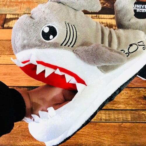 2017 Winter Slippers Women And Men Fashion Shark Slipper Cotton Warm Indoor Slippers Lovely Cartoon Women Slippers Unisex NO.114