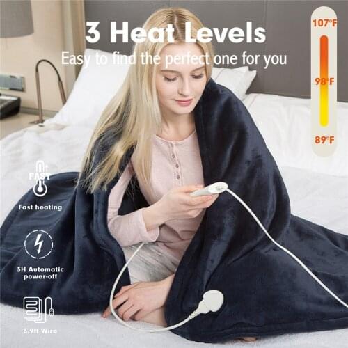 50*60 Inch High Grade Warm Heater Flannel Electric Heating Blanket3 Gear Temperature Timing Controller Room Blanket Pad Mat