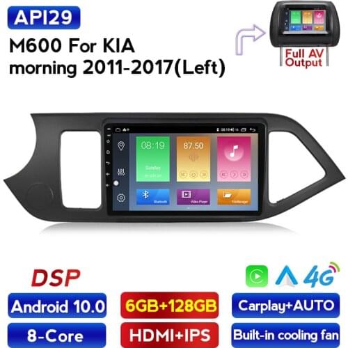 6G+128G 4G LTE Android 10.0 For KIA PICANTO Morning 2011 2012 2013 2014 Multimedia Stereo Car DVD Player Navigation GPS Radio