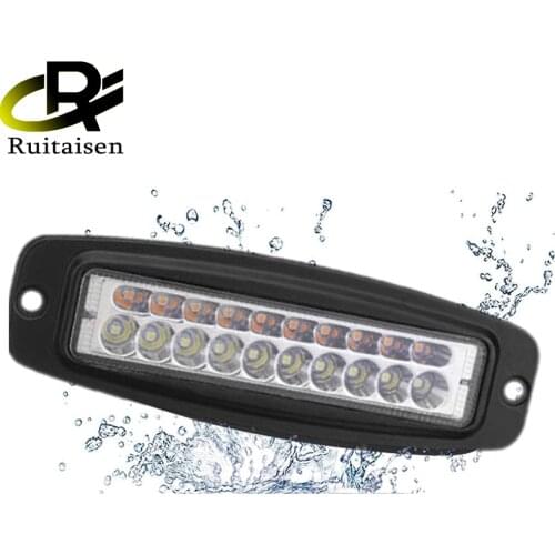 7 Inch Dual-Color 60W 20 LED Work Light Bar Flush Mount Driving Fog Lamp LED Light Bar Beam Driving Work Lights For Off Road