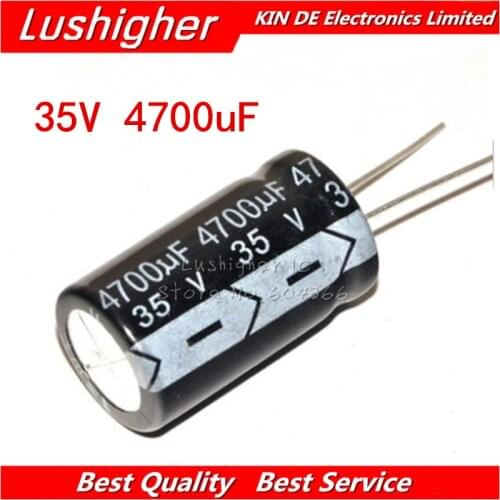 5PCS 35V4700UF 18*30mm 4700UF 35V 18x30 mm Aluminum Electrolytic Capacitor DIP
