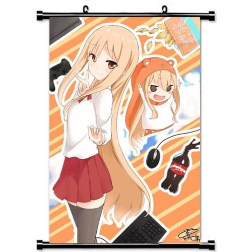 Anime Himouto! Umaru-chan Wall Canvas Scroll poster Home Decor Japanese Cartoon cute girl Decor wall art scroll paintings