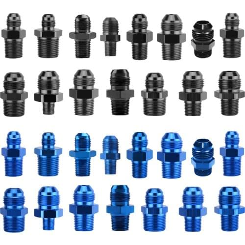 Areyourshop Car 1PC AN4 AN6 AN8 AN10 AN12 NPT Straight Fuel Oil Air Hose Fitting Male Adapter Car Auto accessories