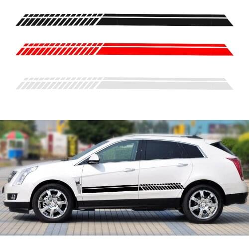 Auto Side Stickers Universal Car Styling Racing Body Side Stripe Car Vinyl Bumper Decals Car Stickers Car Tuning Accessories