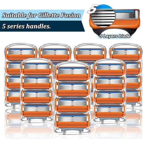 Razor New Gillette Blades Fit Fusion 5 For Men Shaving Safety Manual shaver Machine Replacement Heads Straight blade