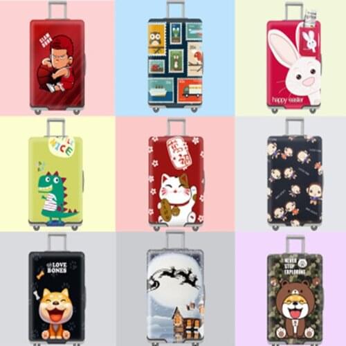 Cartoon Cute Design Luggage Protective Cover Travel Suitcase Cover Elastic Dust Cases For 19 to 32 Inches Travel Accessories