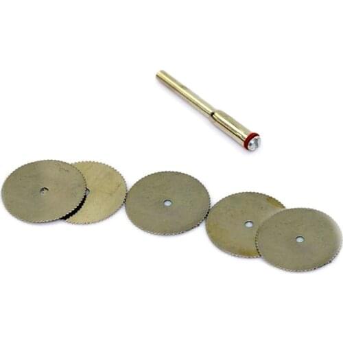 6Pcs/Set 22mm Disc Wheel Cutting Blade Wood Saw for Drill Multi Rotary Tool Mini Drill Rotary Tool Accessories