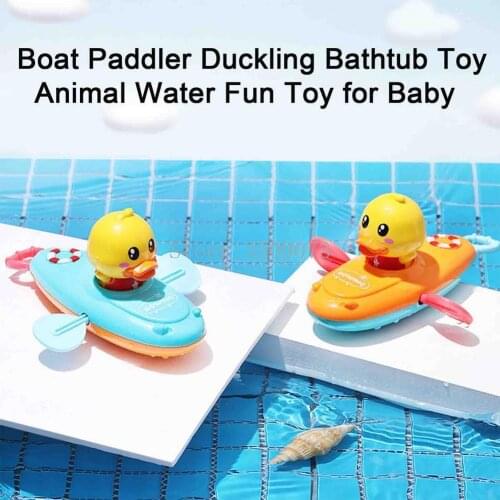 Bath Toys Rowing Boat Swim Floating Cartoon Duck Water Spray Sprinkler Bathroom Sprinkling Shower Swimming Water Toys For Kids