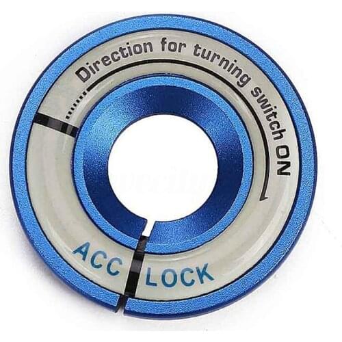 Key Ring Trim Cover Night Light Switch Car Ignition Blue Decoration