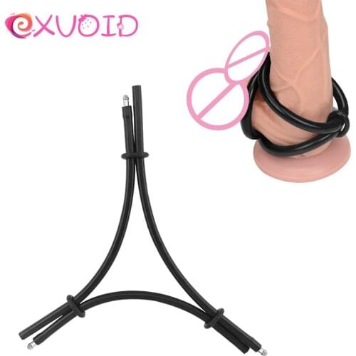 EXVOID Sex Shop Scrotum Bind Penis Ring Silicone Cock Ring Delay Ejaculation Sex Toys for Men Erection Penis Trainer