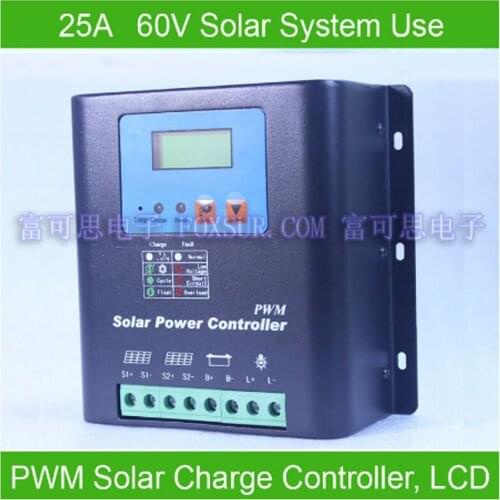 Charge Controller 25V 60A PWM Solar Panel with LED indicate the batttery Capacity Off Grid PV Controller Solar Aluminum housing